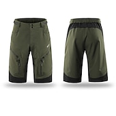 זול מכנסיים, טייצים ומכנסיים קצרים לגברים-בגדי ריקוד גברים מכנסי רכיבה באגי מכנסי אופניים אופניים מכנסיים קצרים מכנסיים קצרים רחבים התאמה רגועה רכיבת הרים רכיבת כביש ספורט 3D לוח ייבוש מהיר רוכסן עמיד למים רך שחור ירוק צבא ביגוד