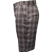 billige arbeidsshorts-Herre Chino Shorts Bermudashorts Arbeidshorts Shorts til golfbruk Lomme Grafisk Ruter Trykt mønster Komfort Lettvekt Over Knæet Avslappet Daglig Gatemote Fritid Grå Mikroelastisk