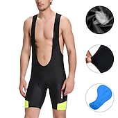 billiga Shorts, tights och byxor för män-21Grams Herr Bib-shorts Cykel Shorts Haklappshorts Formpassad Bergscykling Vägcykling sporter Geometrisk 3D Tablett Andningsfunktion Snabb tork Icke-statiskt Svart Elastan Kläder Cykelkläder