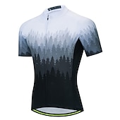 billiga Tröjor för män-Herr Cykeltröja Kortärmad Cykel Överdelar med 3 bakfickor Bergscykling Vägcykling Andningsfunktion Snabb tork Fuktabsorberande Reflexremsa Gul Röd Grön Polyester sporter Kläder