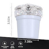levne Organizéry do auta-popelník do auta přenosný bling cigaretový bezdýmný držák na láhev s modrým LED indikátorem autodoplňky pro ženy ideální pro auto domů a do kanceláře 1ks
