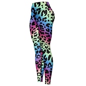 رخيصةأون طماق اليوغا والجوارب-نسائي Sports Gym Leggings السراويل اليوغا خصر عالي سباندكس أزرق الشتاء بناطيل لجينجز قصيرة جلد نمر بنطلون رياضي للبطن بعقب رفع ملابس ملابس يوغا اللياقه البدنيه تمرين نادي رياضي ركض / عالية المرونة