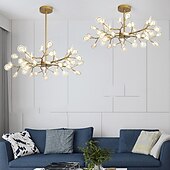 halpa Kattokruunut-led riipus valo kattokruunu musta kulta 18/30/36/45/54 päät sputnik design metalli sputnik maalattu viimeistely nykyaikainen pohjoismainen tyyli 110-240v