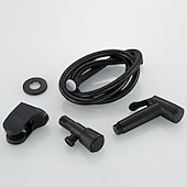 economico Rubinetti per lavello-Bidet manuale in abs in acciaio inox 304 semplice spruzzatore per doccia nero testa di lavaggio lavaggio a mano pistola a spruzzo per toilette nera