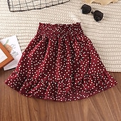 abordables Ensembles pour filles-Ensemble robe Ensemble 2 Pièces Bébé Fille Pois Manche Courte Actif Ecole Coton 7-13 ans Eté Jaune