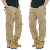 preiswerte Unterteile-Herren Cargohosen Wanderhose Wanderhosen Militär Sommer Außen Ripstop Atmungsaktiv Rasche Trocknung Tasche mit Reißverschluss Hosen / Regenhose Unten Armeegrün Armee-Gelb Baumwolle Jagd Angeln