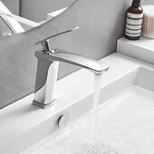 economico Classici-rubinetto lavabo bagno - classico / cascata nichel spazzolato / galvanizzato / finiture verniciate monocomando rubinetti vasca monoforo
