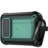 זול אביזרים אוניברסליים-כיסוי נרתיק airpods pro לגברים עם מנעול, כיסוי מגן צבאי מסדרת airpod pro גוף מלא עם מחזיק מפתחות נרתיק מגן עמיד בפני זעזועים ל-airpod 3/2/1 pro