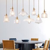 cheap Island Lights-13 cm Single Design Pendant Light LED Glass Antique Brass Modern Nordic Style 85-265V