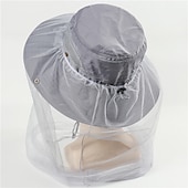 cheap Outdoor Headwear-Men&#039;s Women&#039;s Sun Hat Hiking Hat Mosquito Head Net Hat 1 pcs Summer Outdoor Portable Anti-Mosquito Anti-Eradiation Comfortable Patchwork Polyester Army Green Khaki Dark Gray for Fishing