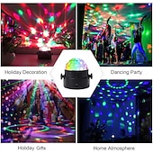 olcso Színpadi fények-party disco labda lámpák, hangaktivált villogó party lámpák távirányítóval, 7 rgb szín váltakozó dj színpad villogó lámpák beltéri otthoni táncklub partik karácsonyi születésnapi esküvői show