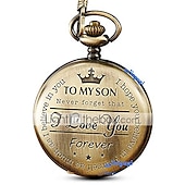 cheap Pocket Watches-Pocket Watch for Men Analog Quartz Tonneau Vintage Magnetic Metal Design Quartz Pocket Watches Necklace Fob Watches Chain Pendant Watch Unisex Gift