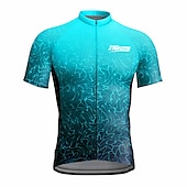 abordables Maillots pour hommes-Homme Maillot Velo Cyclisme Manche Courte Cyclisme Maillot Top avec 3 poches arrière VTT Vélo tout terrain Vélo Route Respirable Séchage rapide Evacuation de l&#039;humidité Bandes Réfléchissantes Jaune