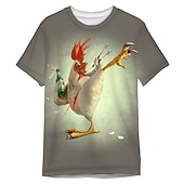  Veterans Day Men's Patriot Patriotic Veteran Animal Beer Chicken T shirt Funny T Shirts Short Sleeve T shirt 3D Print Crew Neck Shirt Designer Cartoon Classic Outdoor Casual Daily White / Green Red