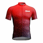 abordables Maillots pour hommes-Homme Maillot Velo Cyclisme Manche Courte Cyclisme Maillot Top avec 3 poches arrière VTT Vélo tout terrain Vélo Route Respirable Séchage rapide Evacuation de l&#039;humidité Bandes Réfléchissantes Jaune