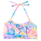 voordelige Zeemeermin badpak-Kinderen Voor meisjes 3 stuks Zeemeermin zwemkleding Badmode Bikini Strand Zwemmen Geometrisch Actief leuke Style Badpakken 3-10 jaar Zomer Rood Regenboog