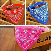 Недорогие Банданы и шляпы-Собака Ошейники Ошейник-бандана Регулируется / Выдвижной Банданы Кожа PU Черный Красный Синий Розовый