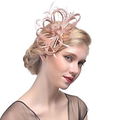 levne Fascinátory-Fascinátory Klobouky Doplňky do vlasů Organza Polyester / polyamid Kbelík Večírek Dovolená Retro styl S Štras Přílba Pokrývky Hlavy
