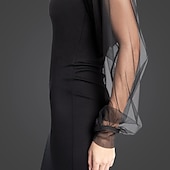 cheap Wedding Guest Wraps-Shawl &amp; Wrap Shawls Women's Wedding Guest Wrap Bolero Pure Sexy Sun Protection Long Sleeve Lace Wedding Wraps With Pure Color For Party Spring &amp; Summer dress to impress