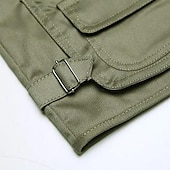 billiga Gilets-herr vandringsväst / gilet fiskeväst utomhus lätt, andas, slitstyrka, flera fickor, resor, last, safari, väst, topp, enkel, skjutreglage, camping, jakt, fiske, svart, röd, grön, khaki