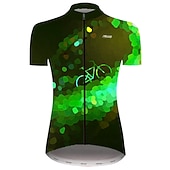 abordables Maillots de mujer-Mujer Maillot de Ciclismo A Lunares Degradado Estampado Manga Corta Bicicleta Maillot Camiseta con 3 bolsillos traseros MTB Bicicleta Montaña Ciclismo Carretera Ciclismo Secado rápido Resistente a