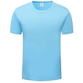 Недорогие Мужские повседневные футболки-Муж. С короткими рукавами Вырез под горло Лето Однотонный Атлетический Черный Белый Желтый Футболка для мужчин