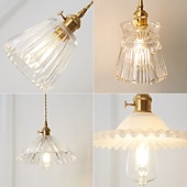 cheap Island Lights-13 cm Single Design Pendant Light LED Glass Antique Brass Modern Nordic Style 85-265V