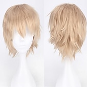 economico Parrucche Anime-s parrucche cosplay per uomini e donne parrucca anime in fibra resistente al calore parrucche di halloween da 12 pollici