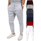 economico Pantaloni della tuta-Per uomo Pantaloni in pile Pantaloni della tuta Jogging Pareggiatore Pantaloni invernali Tasche A cordoncino Vita elastica Tinta unica Caldo Lunghezza intera Giornaliero Informale Più velluto Morbido