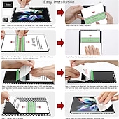 preiswerte Bildschirmschutzfolien für Samsung-2 Sätze Schutzfolie Für Samsung Galaxy Z-Falte 6 Z Fold 5 Z Fold 4 Z Fold 2 Z Fold 3 TPU-Hydrogel 9H Härtegrad Selbstheilung Anti-Fingerprint High Definition (HD) Ultra dünn