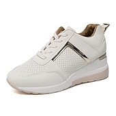 economico Sneakers da donna-scarpe da ginnastica da donna con zeppa taglie forti scarpe con aumento di altezza outdoor giornaliere color block estate punta tonda sportiva classica scarpe da tennis casual da passeggio stringate grigio rosa scarpe da ginnastica bianche