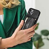 Недорогие Чехлы для iPhone-Чехол для iPhone 16e iPhone 16 iPhone 15 Pro Max Plus iPhone 14 13 12 11 Pro Max Mini X XR XS Max 8 7 Plus кошелек с шнурком слотом для карты ударопрочный однородный PU кожа