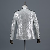 preiswerte Oberteile-Retro Vintage Rokoko Mittelalterlich Maskerade Anzüge &amp; Blazer Blazer mit Reverskragen Prinz Aristokrat Pailletten Pailletten Kostüm Herren Halloween Karneval Maskerade Party-Abendmode Abschlussball