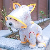 abordables impermeable-Perros Gatos Impermeable Chaqueta para lluvia Impermeable Ropa para perros
