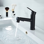 economico Classici-Rubinetto Lavabo Bagno Estraibile / Doccetta Estraibile Finiture Elettrodeposte / Verniciate Rubinetteria Monocomando Monoforo Lavabo Bagno