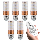 ieftine Becuri Porumb LED-6w e14/e27, telecomandă fără electrod, bec cu LED de porumb, 400lm, super luminos, în trei culori, echivalent cu becuri cu halogen de 100w, potrivit pentru mai multe locuri de iluminat interior 4/6 buc.