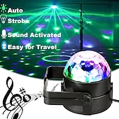 olcso Színpadi fények-party disco labda lámpák, hangaktivált villogó party lámpák távirányítóval, 7 rgb szín váltakozó dj színpad villogó lámpák beltéri otthoni táncklub partik karácsonyi születésnapi esküvői show