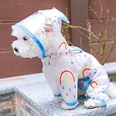 abordables impermeable-Perros Gatos Impermeable Chaqueta para lluvia Impermeable Ropa para perros