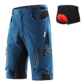cheap Men&#039;s Shorts, Tights &amp; Pants-Arsuxeo Men&#039;s Cycling MTB Shorts Bike Shorts Bike Shorts Baggy Shorts Relaxed Fit Mountain Bike MTB Road Bike Cycling Sports Breathable Quick Dry Waterproof Zipper Black / Orange Dark Blue+Black