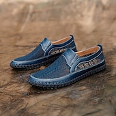 economico Slip-ons e mocassini da uomo-scarpe slip-on da uomo in rete traspirante: mocassini casual impermeabili e resistenti per il comfort all&#039;aperto e quotidiano