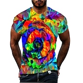 voordelige T-shirts in grote maten voor heren-Voor heren Grote maten T-shirt Groot en klein Grafisch Strakke ronde hals Afdrukken Korte mouw Zomer Ontwerper Klassiek Casual Groot en klein Dagelijks Sport Tops