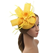 levne Fascinátory-fascinators kentucky derby klobouk pokrývka hlavy polyester / polyamid kbelík klobouk krabička na tablety klobouk dovolená melbourne cup koktejl královský astcot s aplikacemi z peří pokrývka hlavy