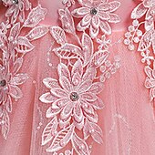 billige Blomsterkjoler-barn jentekjole blomster ensfarget en linje kjole ytelse bryllupsfest ruched mesh rosa lys blå hvit maxi ermeløse søte prinsessekjoler sommer høst normal passform 3-12 år
