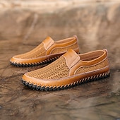 economico Slip-ons e mocassini da uomo-scarpe slip-on da uomo in rete traspirante: mocassini casual impermeabili e resistenti per il comfort all&#039;aperto e quotidiano