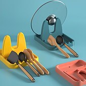 preiswerte Backformen-Haushalts-Multifunktions-Löffelablage, Küchenaufbewahrung, kreativer Kunststoff-Topfdeckel, Utensilien, Suppenlöffel, Pfannenwender