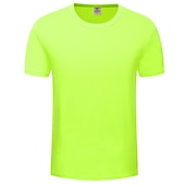 Недорогие Мужские повседневные футболки-Муж. С короткими рукавами Вырез под горло Лето Однотонный Атлетический Черный Белый Желтый Футболка для мужчин