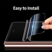 cheap Samsung Screen Protectors-1 Set Screen Protector + Camera Lens Protector For Samsung Galaxy S24 Ultra Plus Z Fold 4 Z Fold 3 Z Fold 2 Z Fold Tempered Glass 9H Hardness Self-healing Anti Bubbles Anti-Fingerprint High Definition