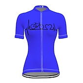 billiga Tröjor för kvinnor-Dam Cykeltröja Grafisk Rolig Cykel T-shirt Tröja Överdelar med 3 bakfickor Bergscykling Vägcykling Solskyddskräm Torkar snabbt Dragkedja fram Spänning sporter Gul Röd Blå Kläder