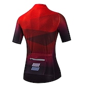 economico Maglie da donna-Per donna Maglia da Ciclismo Geometrico Manica Corta Bicicletta Maglia Top con 3 tasche posteriori Mountain Bike MTB Ciclismo su strada Asciugatura Rapida Strisce Riflettenti Tasca Posteriore