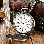 cheap Pocket Watches-Pocket Watch for Men Analog Quartz Tonneau Vintage Magnetic Metal Design Quartz Pocket Watches Necklace Fob Watches Chain Pendant Watch Unisex Gift